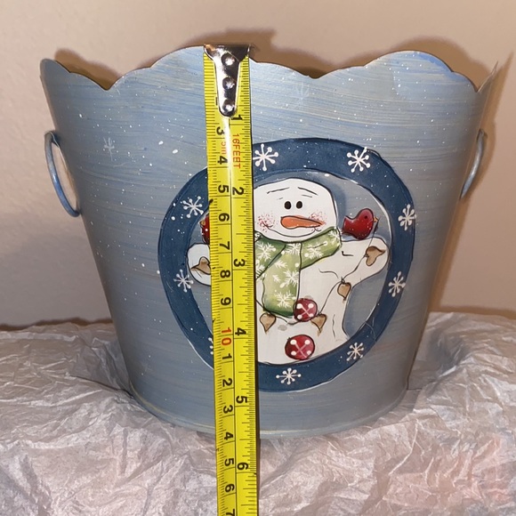 Snowman Bucket Holiday Snow NWT - Picture 8 of 8